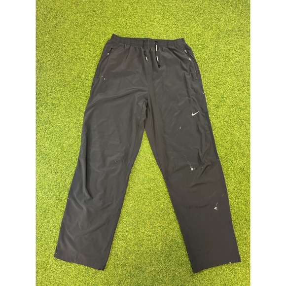 Nike Other - Nike Dri-FIT Mens Black Track Pants Large‎ Ankle Zip Athletic Paint Splatter